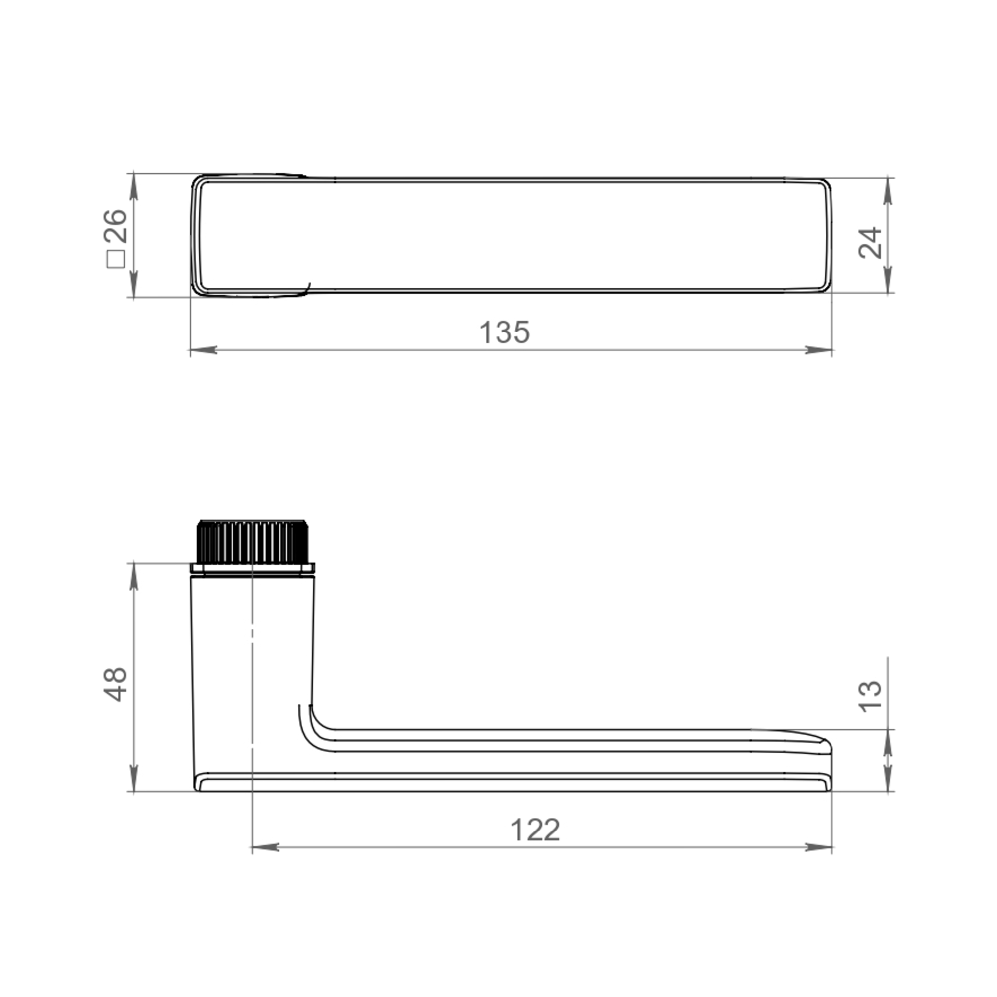 Ручка раздельная K.EL.Q27.GANT SSG-39 сатин.золото