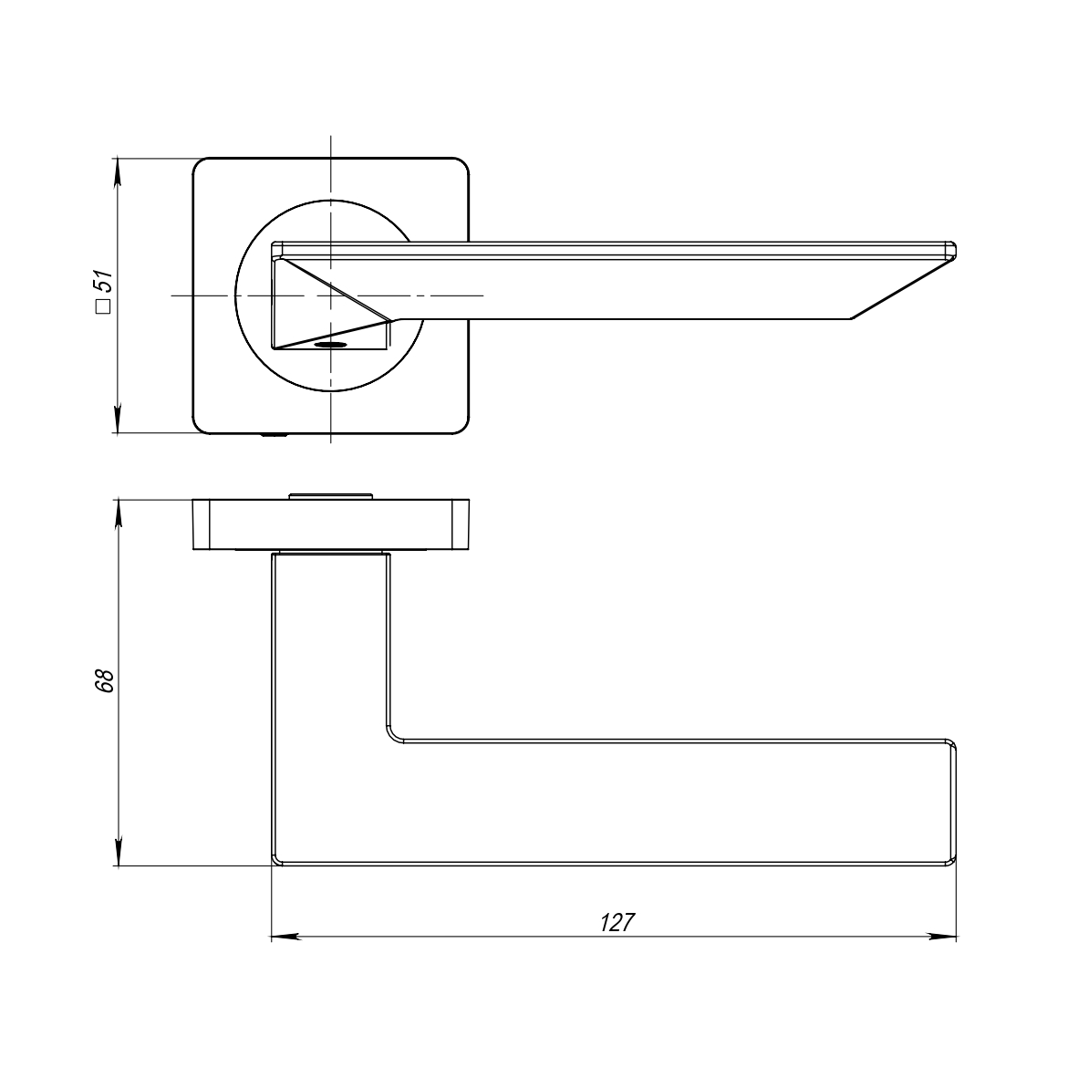 Ручка раздельная K.JK51.ULTRA (ULTRA JK) SN/CP-3 матовый никель/хром