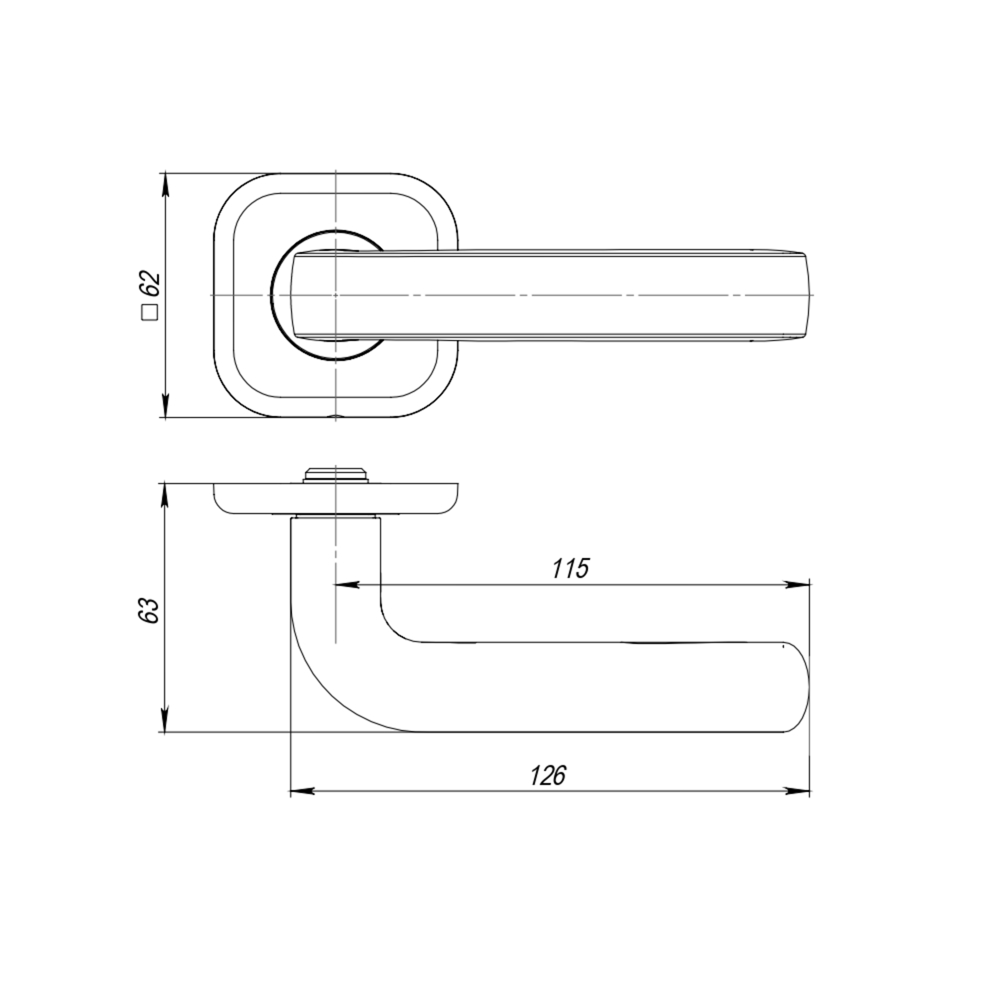 Ручка раздельная K.TRD62.TOROID.LITE BL-24 черный