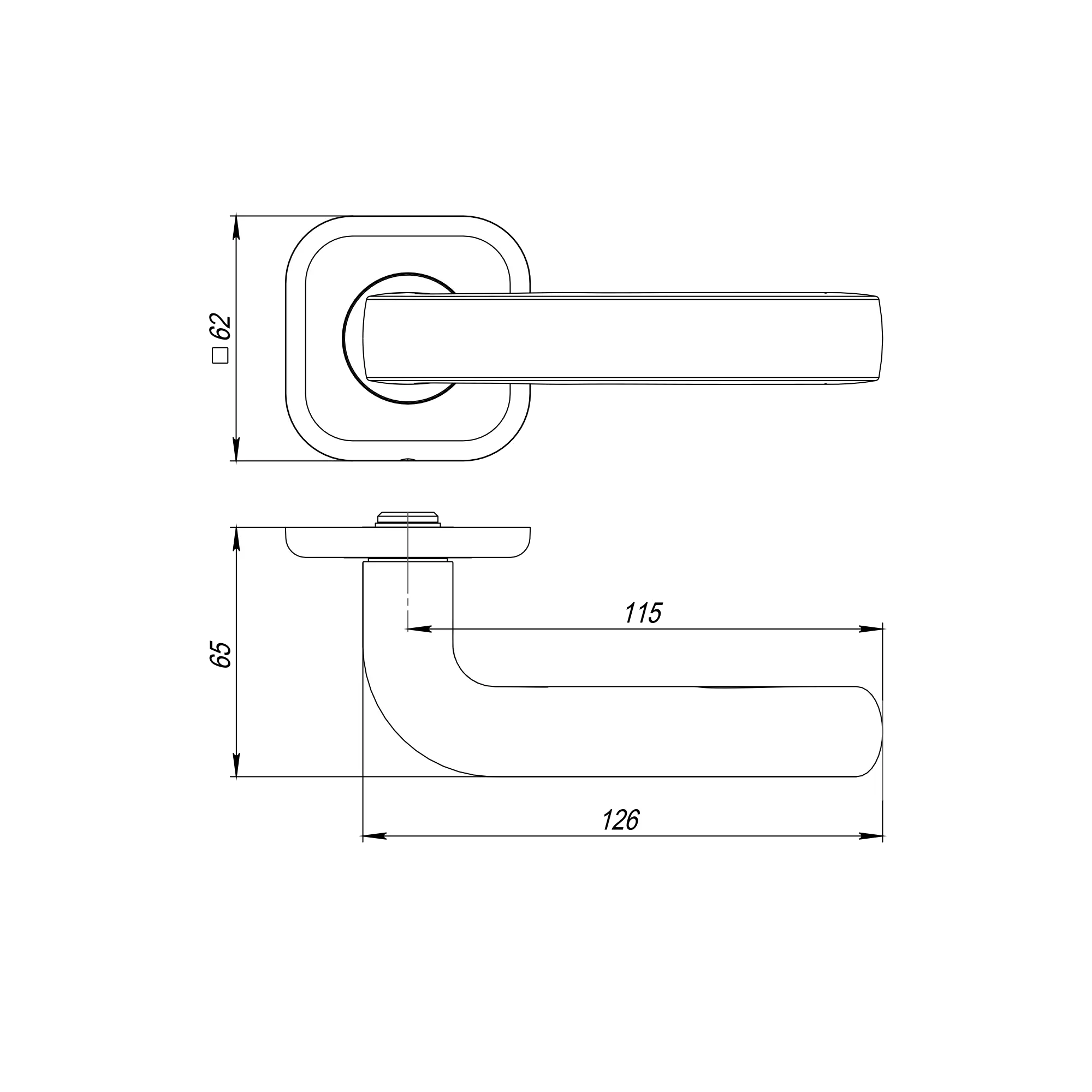 Ручка раздельная K.TRD62.TOROID BL-24 черный