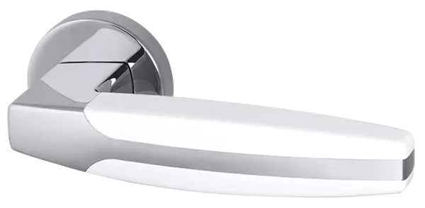 Ручка раздельная R.URB52.ARC (ARC URB2) CP/White-14 хром/белый