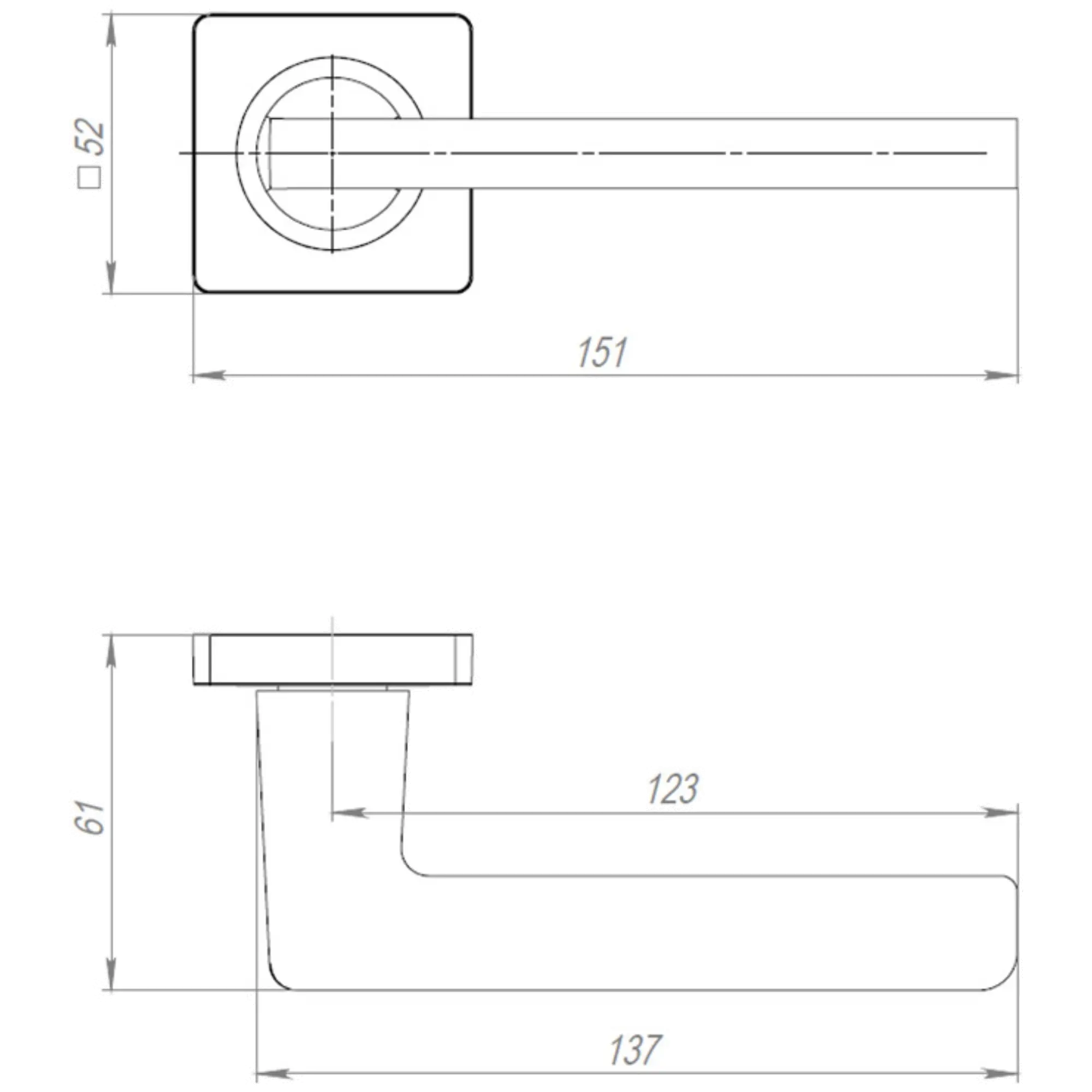 Ручка раздельная K.JK51.IND TESTA GR-23 графит (белая коробка)