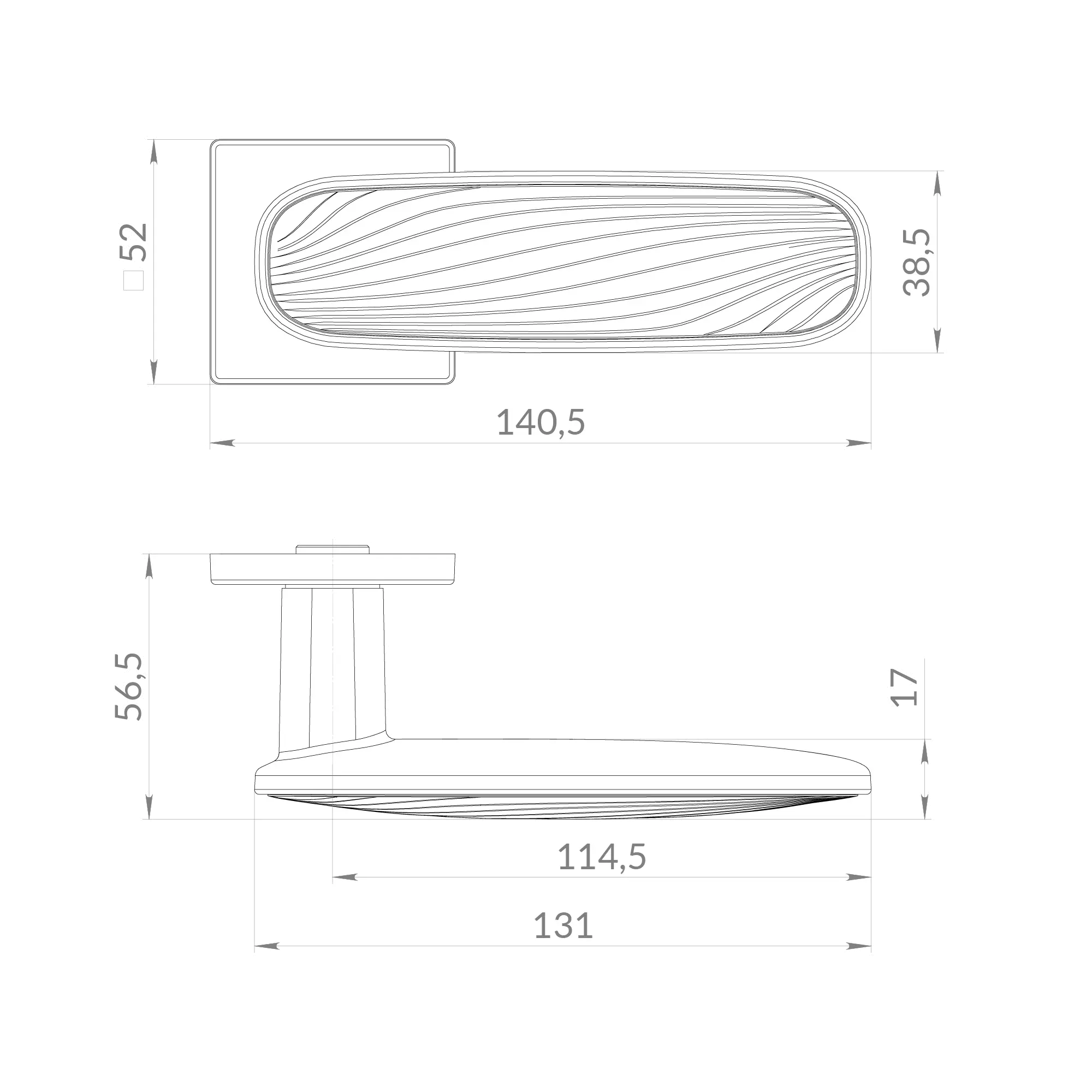Ручка раздельная K.EST.Q52.SHADE BL/ND-24 черный/ночная пустыня