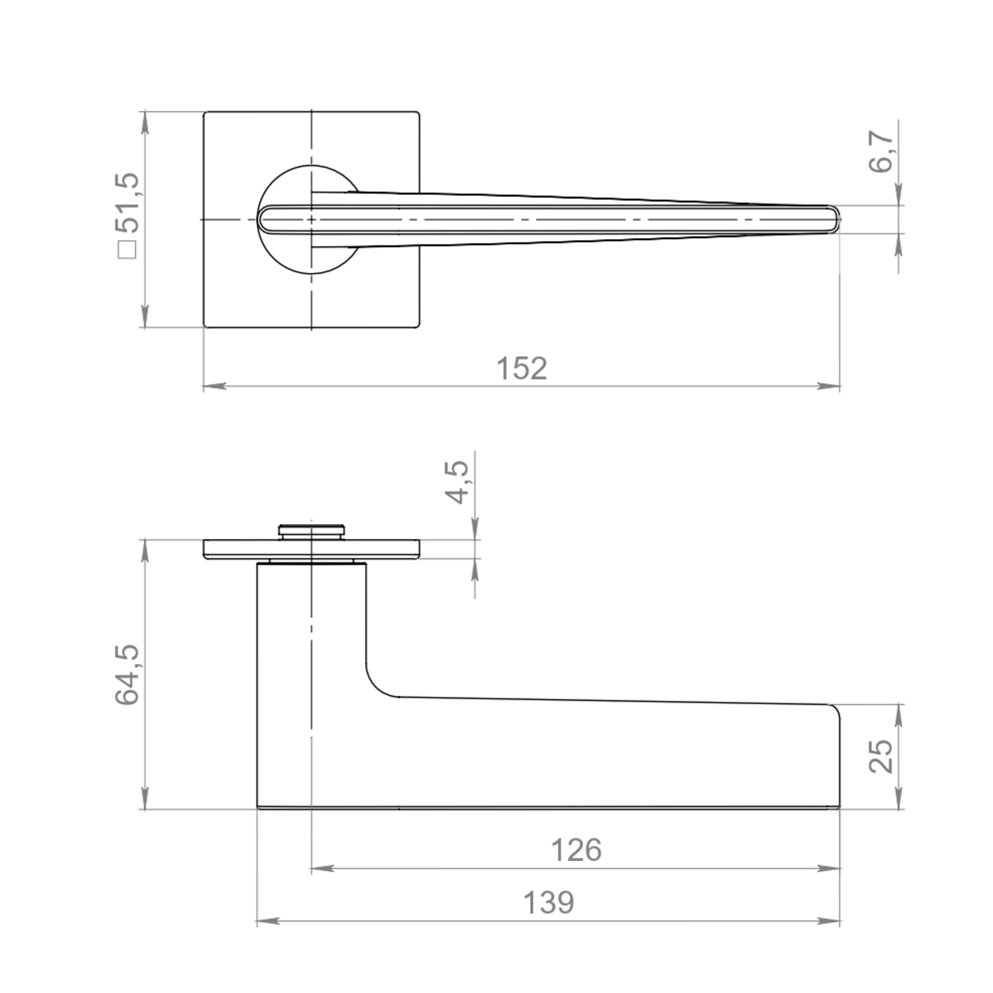 Ручка раздельная K.YM.TRUFFLE FSG-39 флор. золото