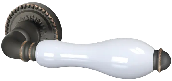 Ручка раздельная R.CL55.Silvia (Silvia CL1) ABL-18/WP-109 темная медь/бел.фарфор