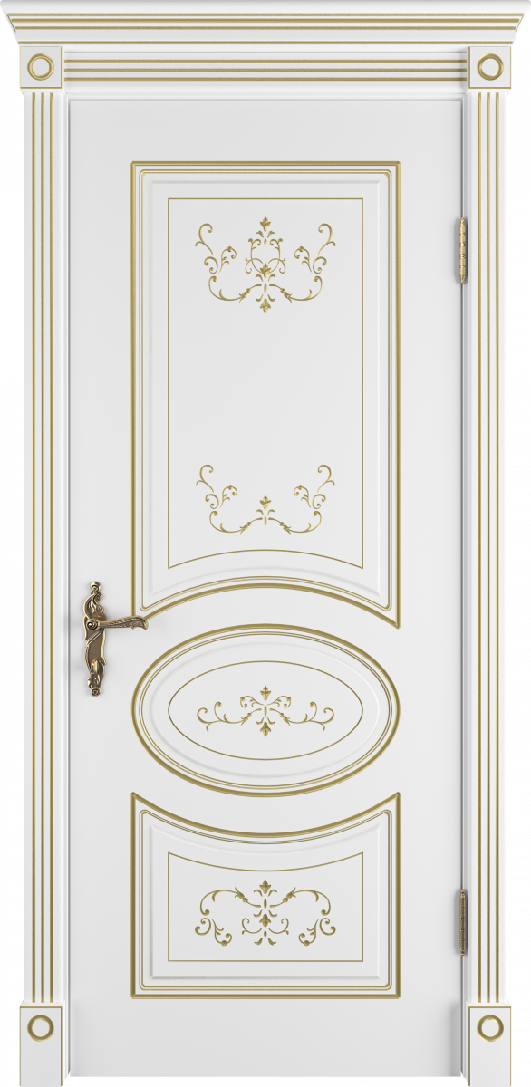 Амалия Эмаль белая патина золото