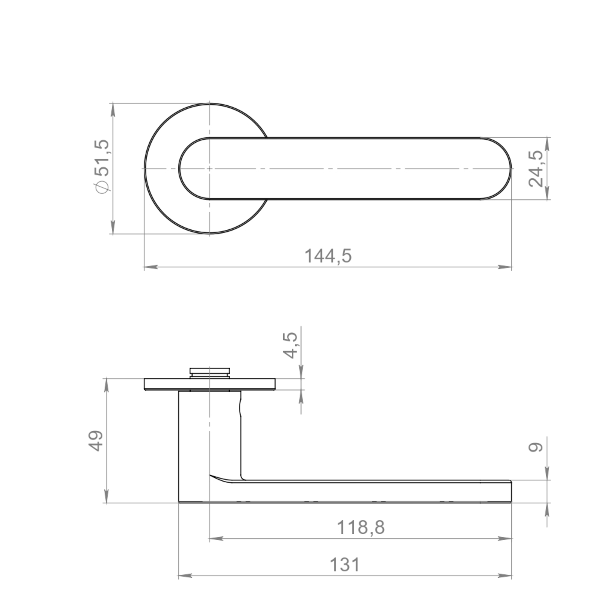 Ручка раздельная R.YM.SAVOIARDI AC-9 медь