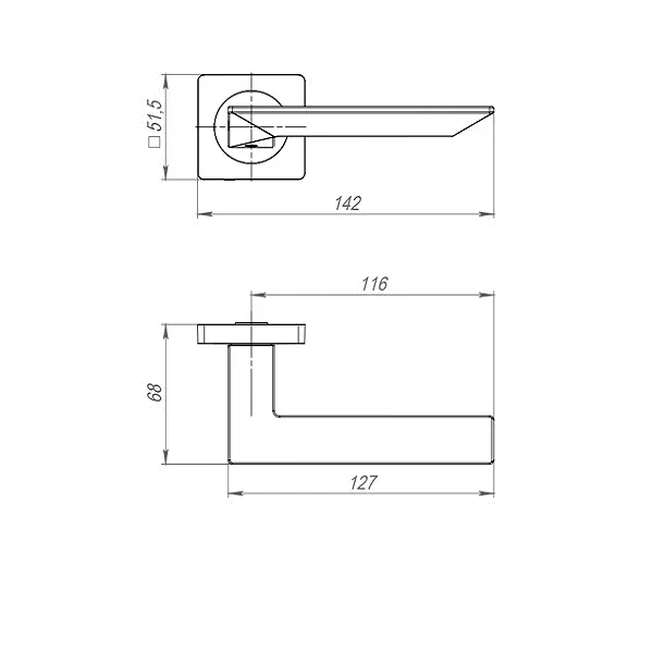 Ручка раздельная K.JK51.ULTRA (ULTRA JK) BL-24 черный