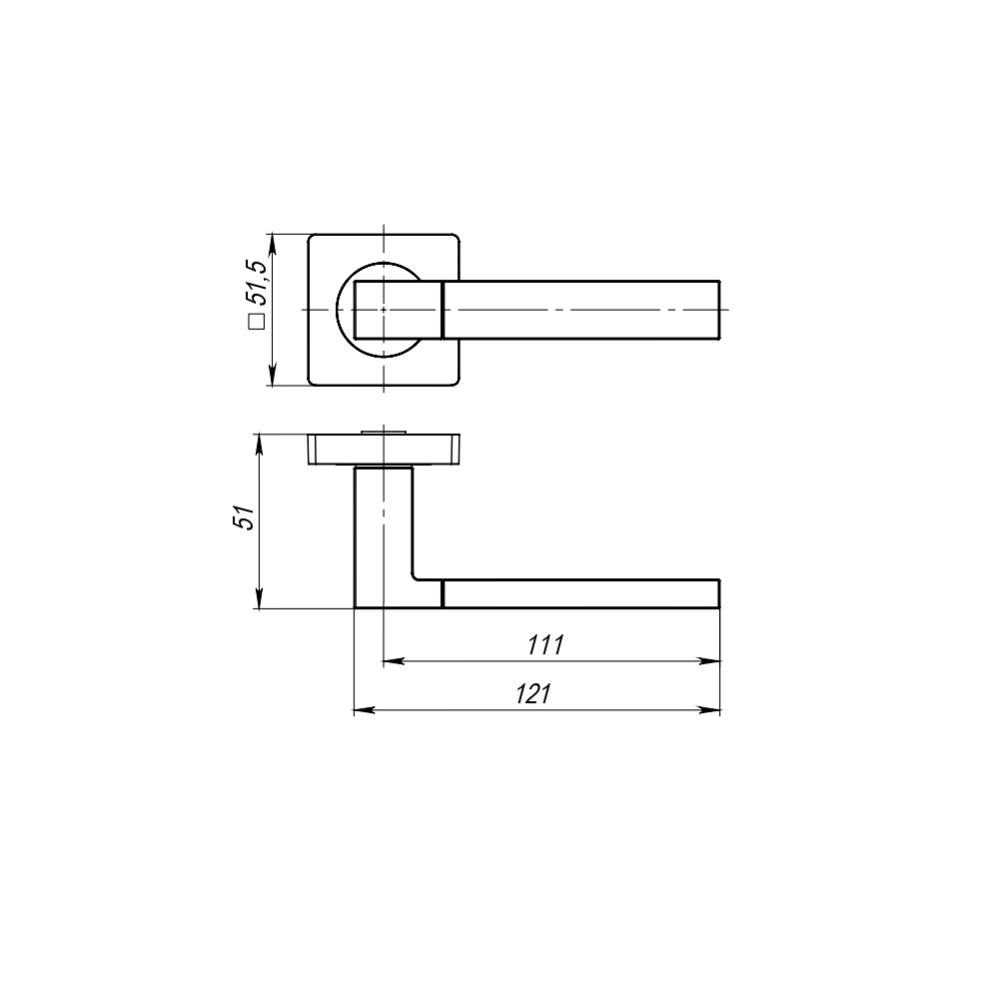 Ручка раздельная K.JK51.BASE BL-24 черный (белая коробка)