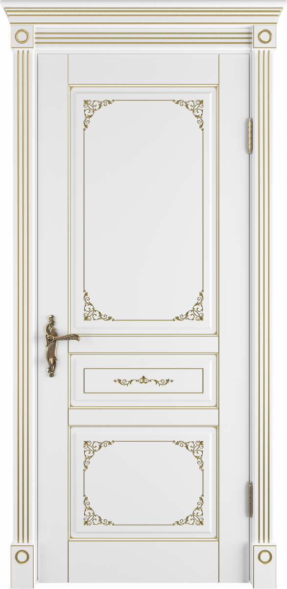 Афина Эмаль белая патина золото