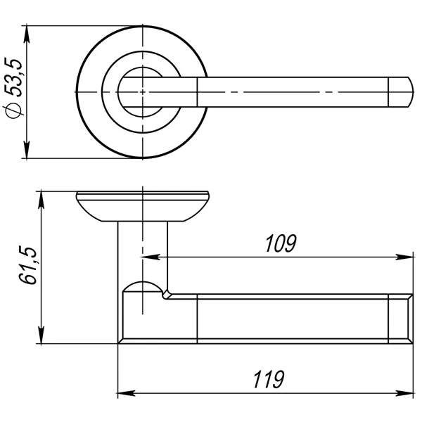 Ручка раздельная R.JR54.POLO (POLO JR) ABG-6 зелёная бронза