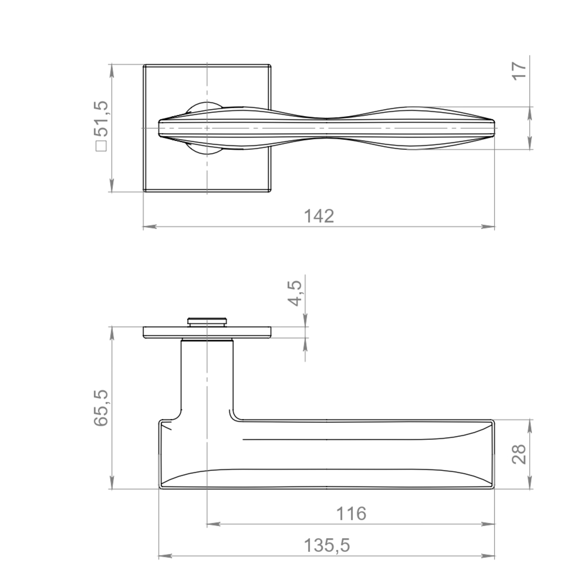 Ручка раздельная K.YM.BANOFFE BL-26 черный