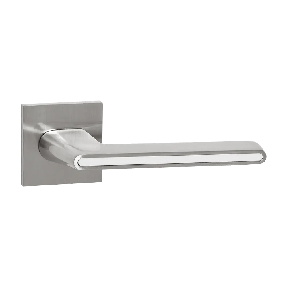 Ручка раздельная K.JS51.STICK SN/WH-19 матовый никель/белый