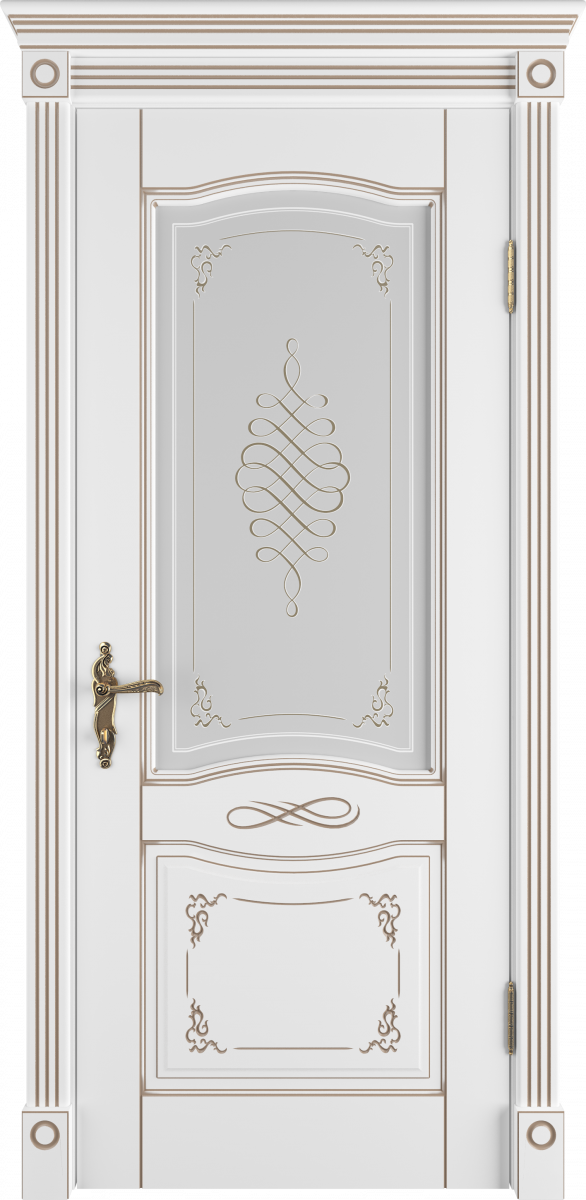 Веста Эмаль белая патина капучино Сатин арт