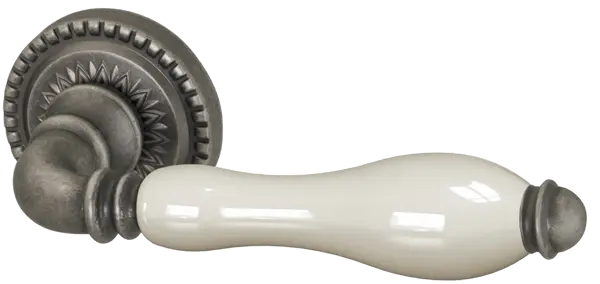 Ручка раздельная R.CL55.Silvia (Silvia CL1) AS/LWP-109 античное серебро/беж.фарфор