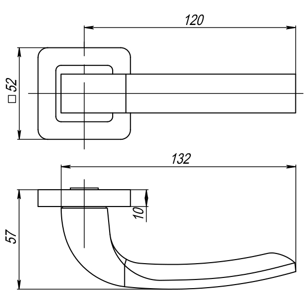 Ручка раздельная K.QR52.ORION (ORION QR) SN/CP-3 матовый никель/хром