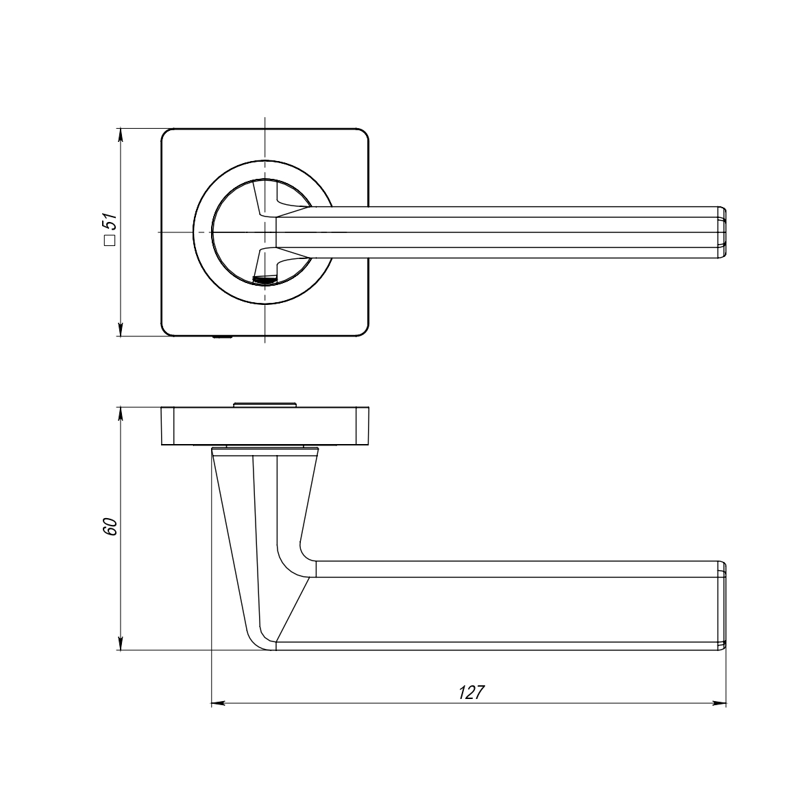 Ручка раздельная K.JK51.TREND (TREND JK) BL-24 черный