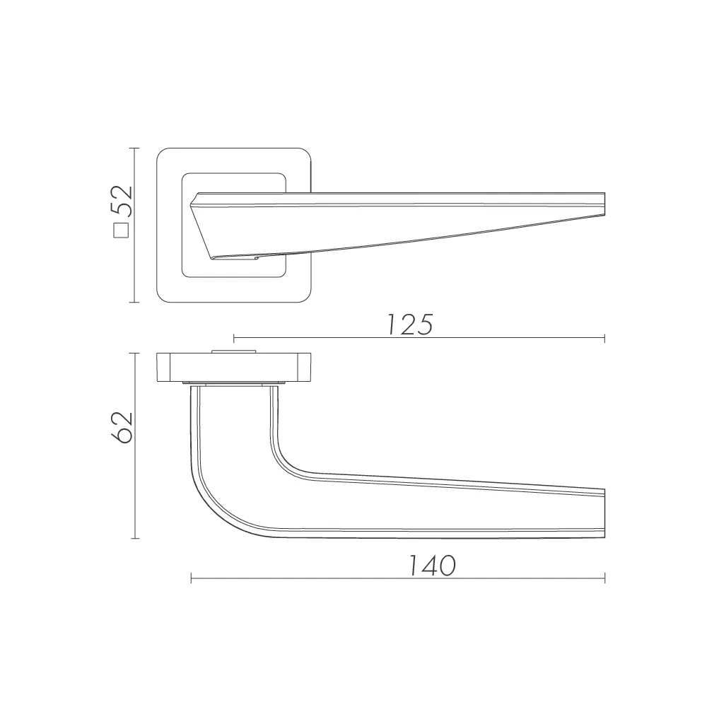 Ручка раздельная K.XM52.BIO (BIO XM) BL-24 черный