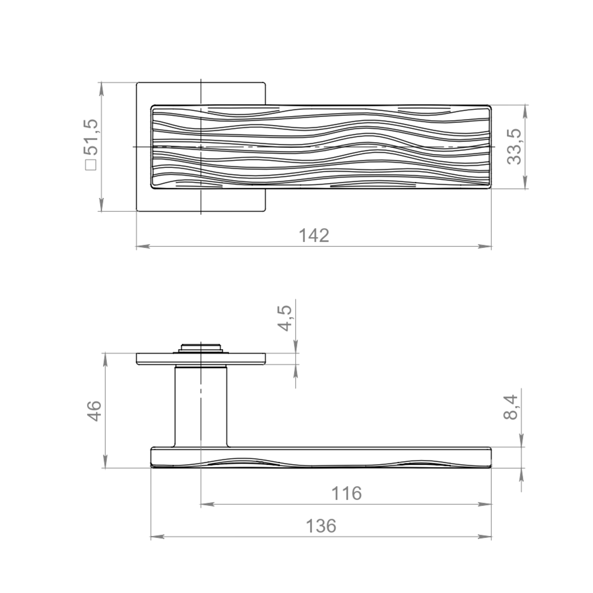Ручка раздельная K.YM.MERENGA AC-9 медь