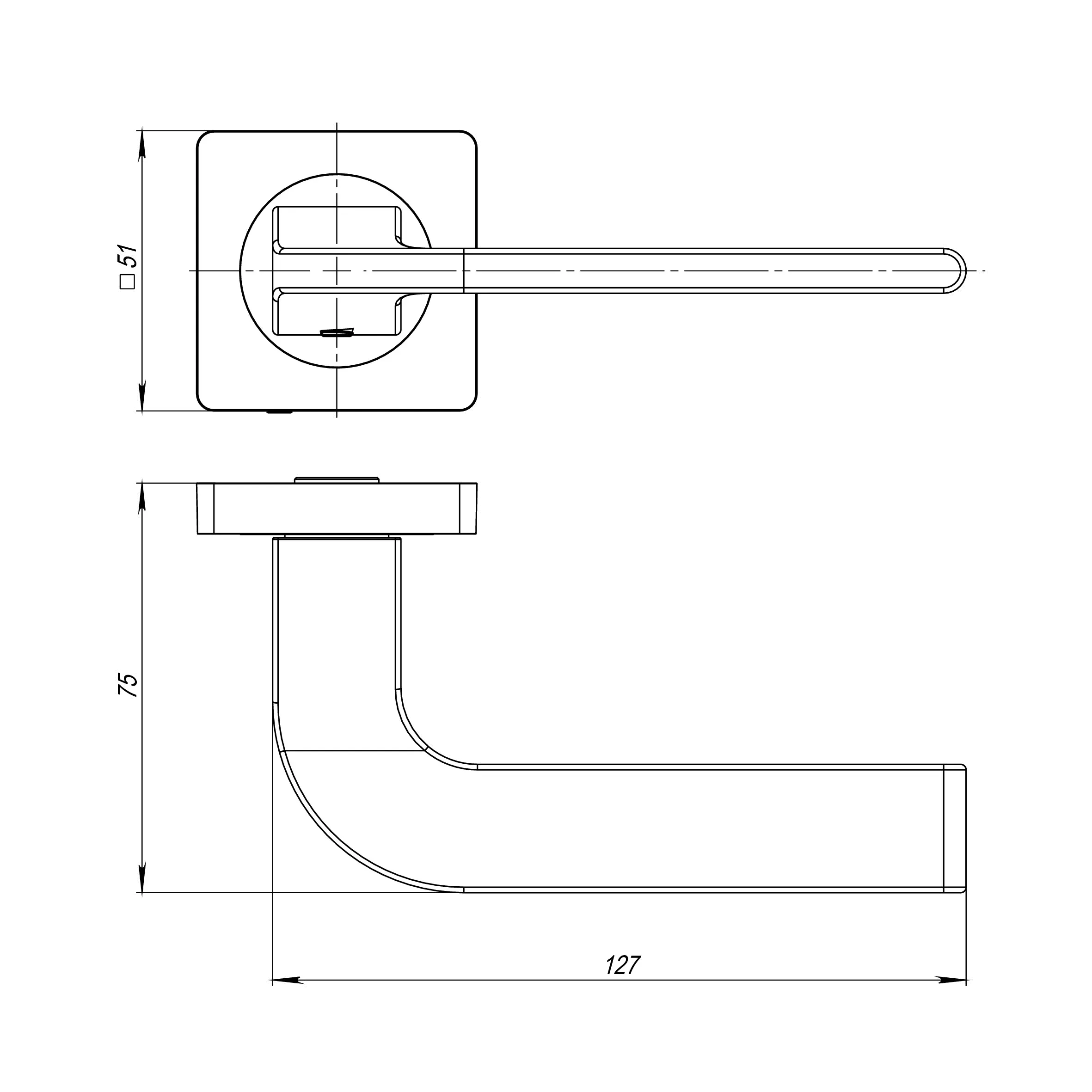 Ручка раздельная K.JK51.SPLINE (SPLINE JK) GR-23 графит