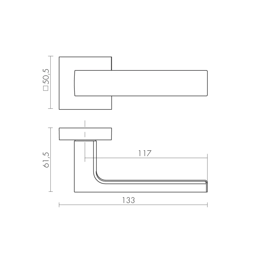 Ручка раздельная K.DM51.Straight (Straight DM) BL-24 черный
