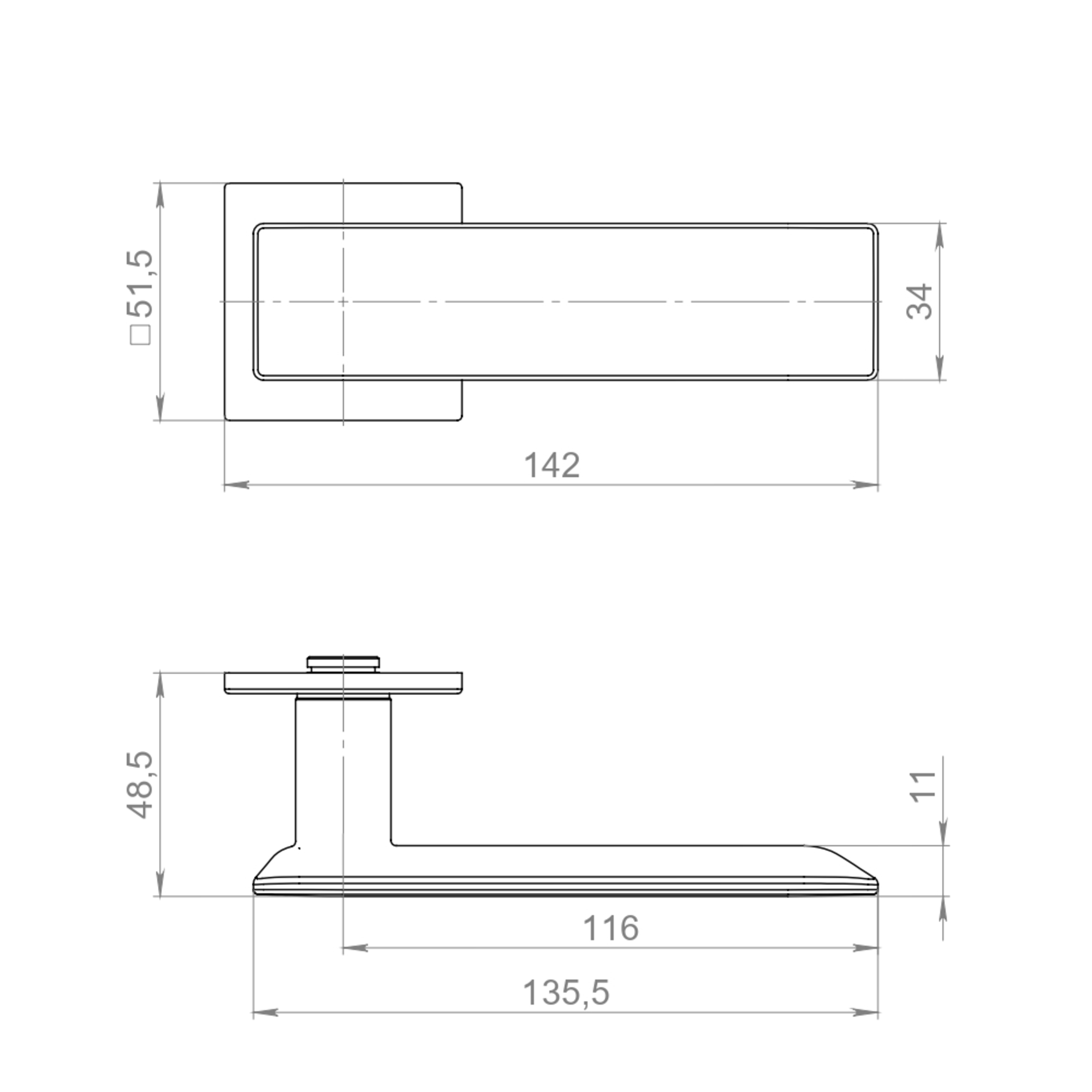 Ручка раздельная K.YM.CASTELLA AC-9 медь