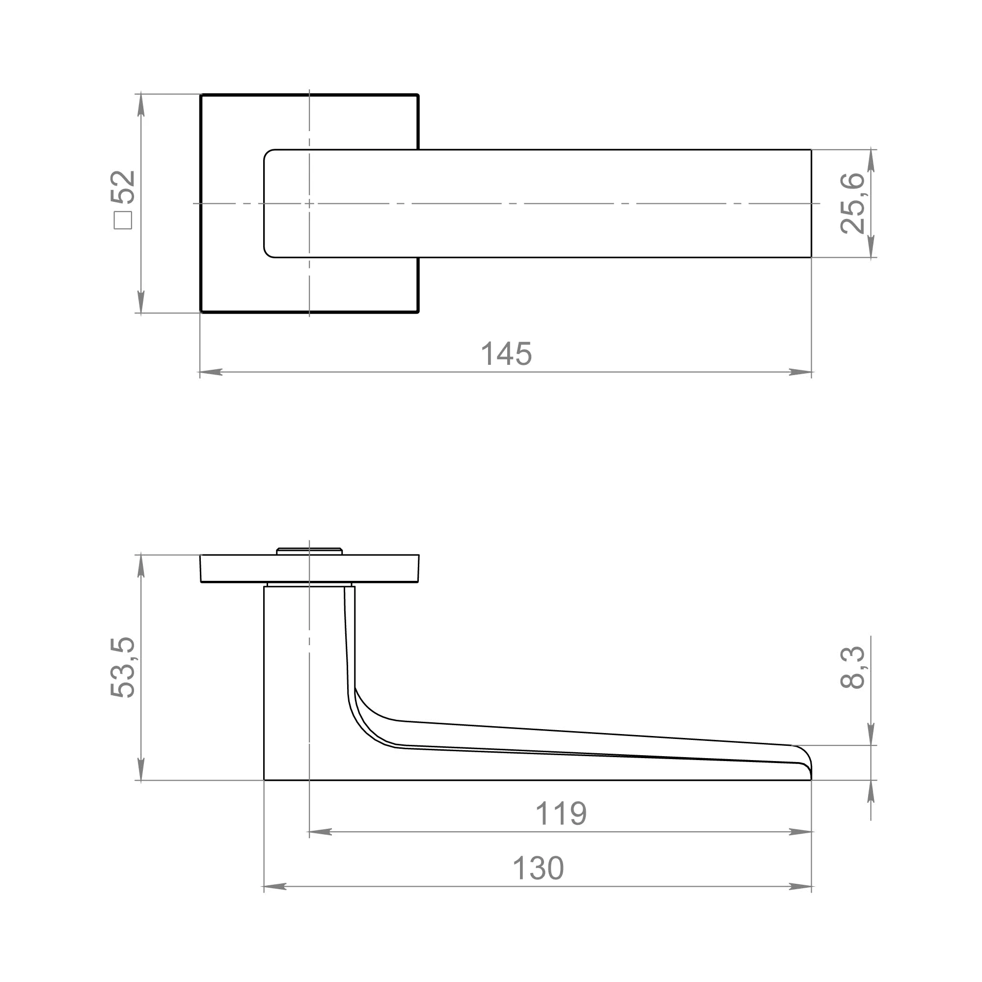 Ручка раздельная K.ZL52.BASIC SSC-16 сатинированный хром