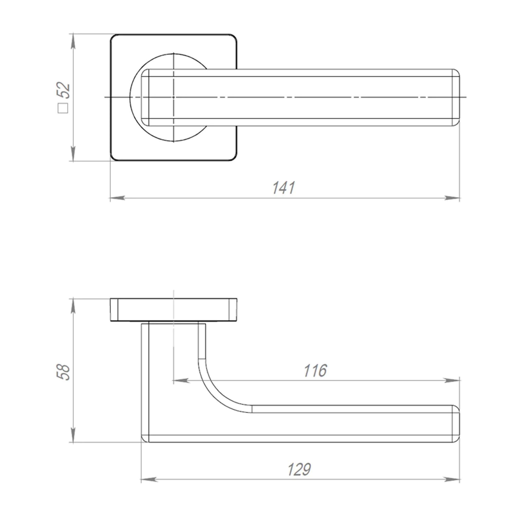 Ручка раздельная K.JK51.IND MALTA BL-24 черный (белая коробка)