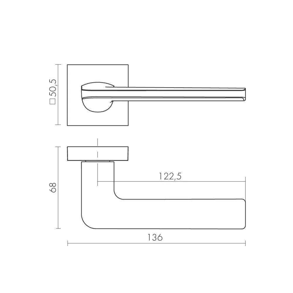 Ручка раздельная K.DM51.FLOW (FLOW DM) BL-24 черный