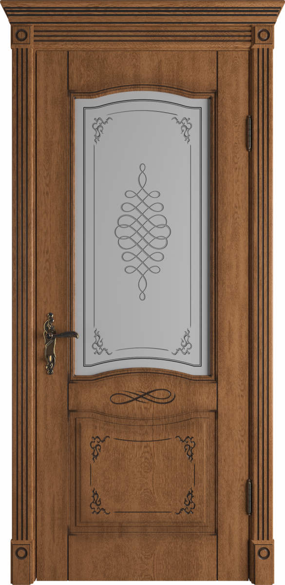 Веста Дуб медовый патина черная Сатин арт