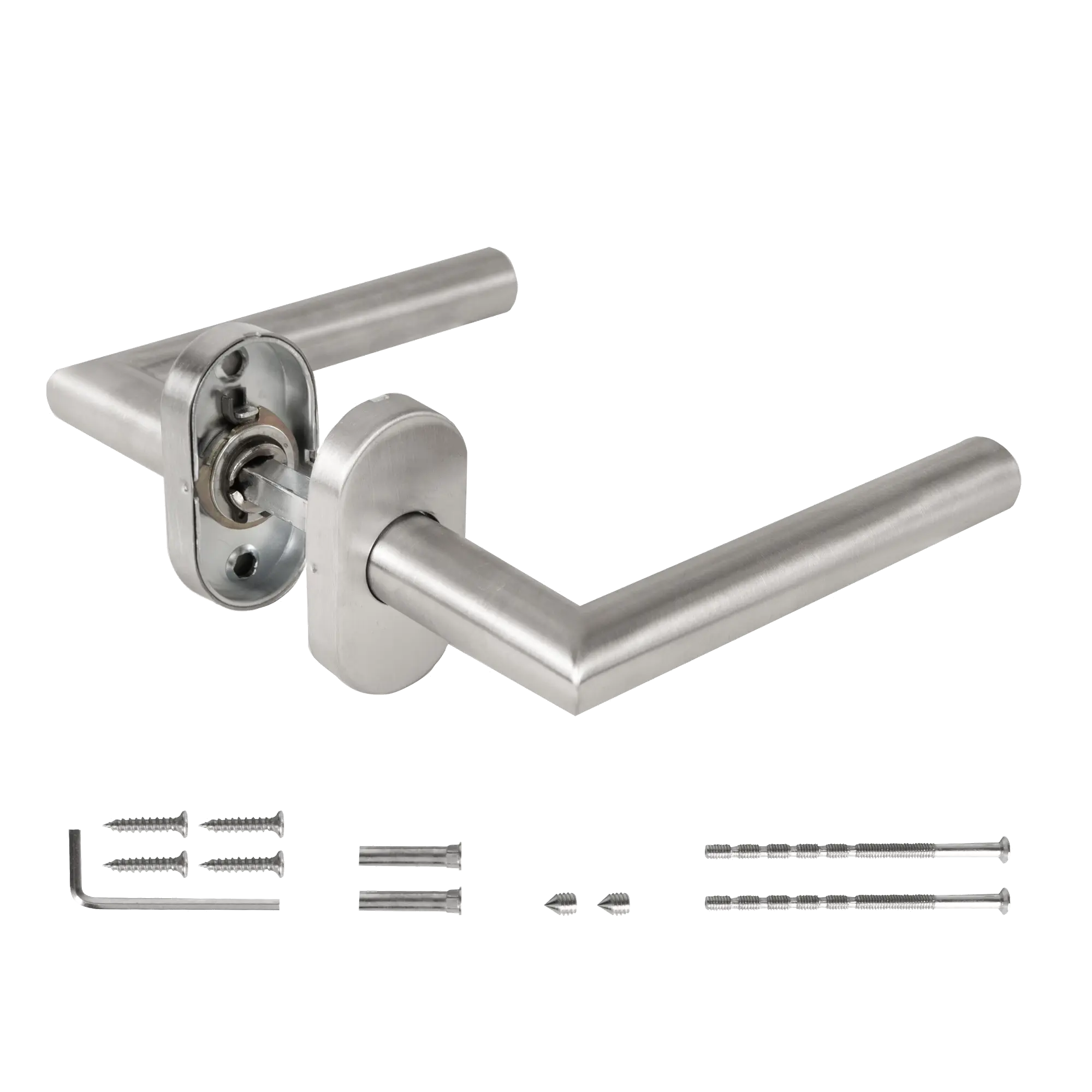 Ручка раздельная R.DSS201-0204P/19 INOX 201 (овальное основание)