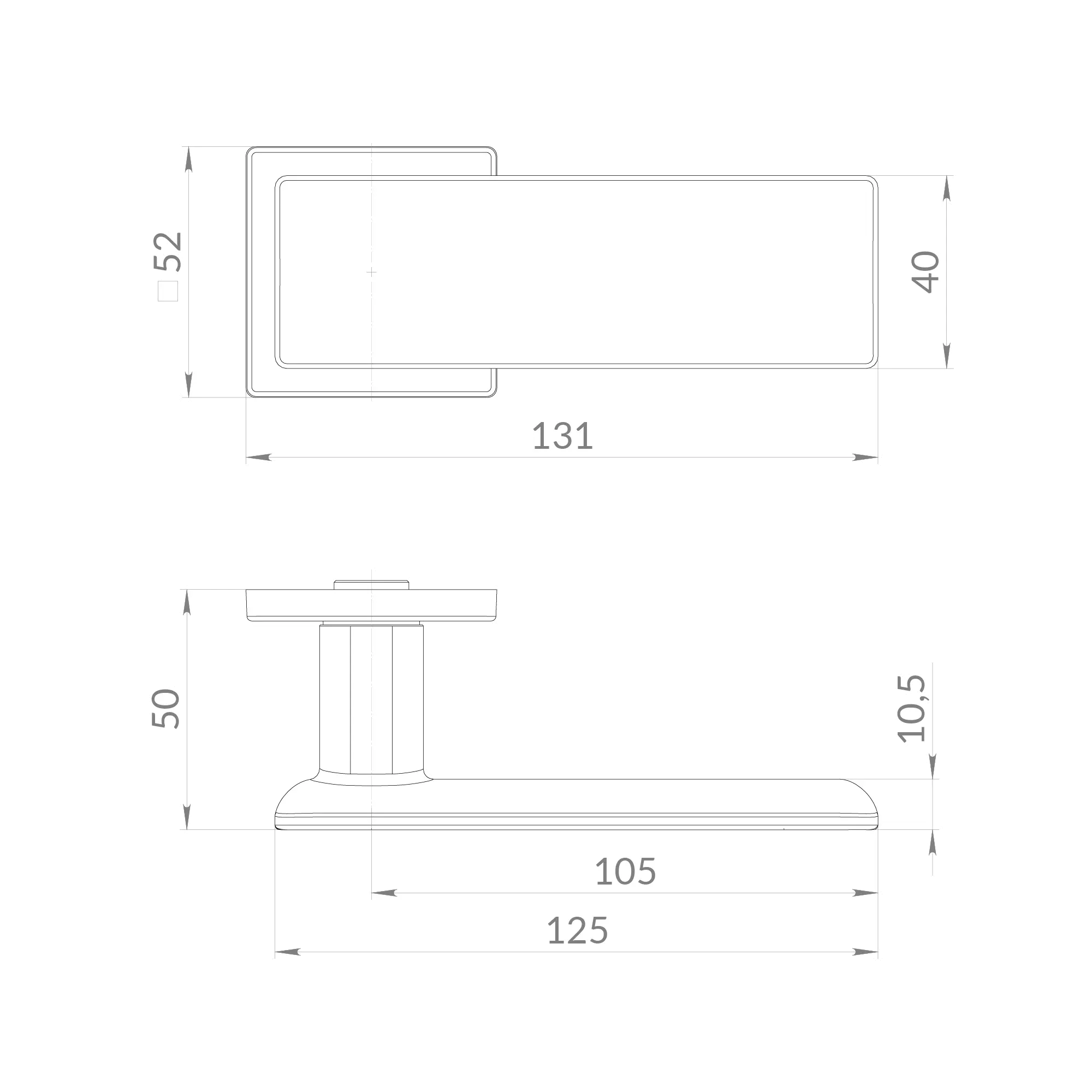 Ручка раздельная K.EST.Q52.OLYMP BL-24 черный