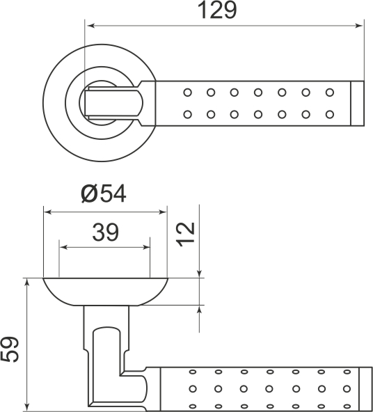 Ручка раздельная R.LD54.Eridan37 (Eridan LD37) SN/CP-3 матовый никель/хром TECH (кв. 8х140)