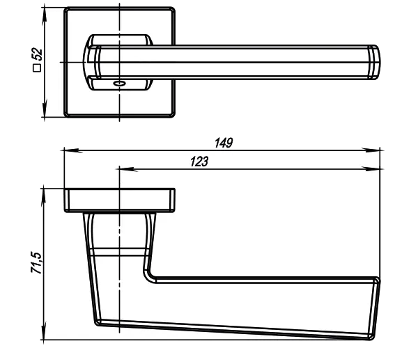 Ручка раздельная K.USQ52.GROOVE (GROOVE USQ5) BB/SBB-17 кор.бронза/мат.кор.бронза