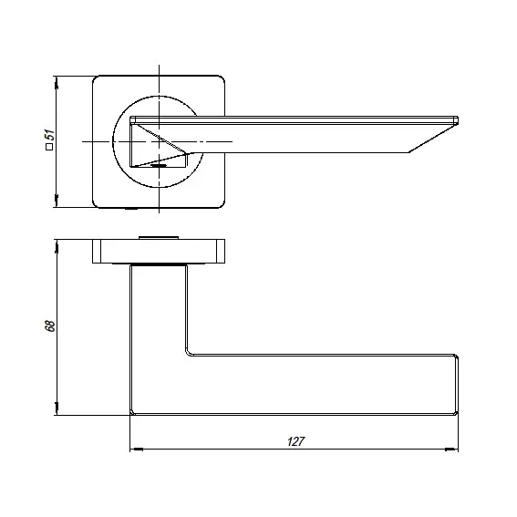 Ручка раздельная K.JK51.ULTRA (ULTRA JK) GR-23 графит