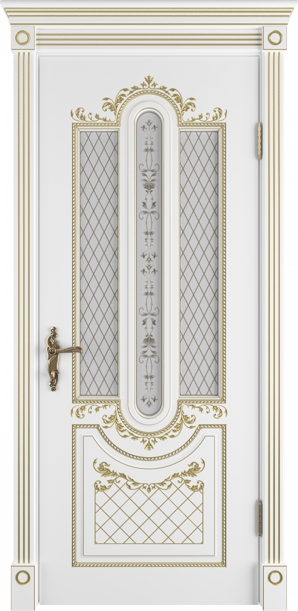 Александрия Эмаль белая патина золото Сатин арт