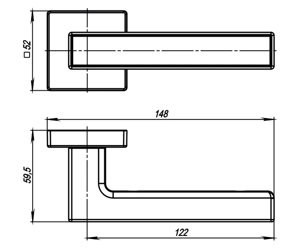 Ручка раздельная K.USQ52.SCREEN (SCREEN USQ8) BB/SBB-17 кор.бронза/мат.кор.бронза