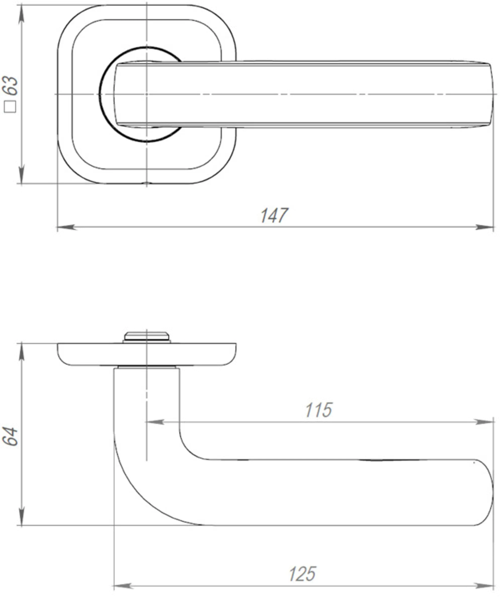 Ручка раздельная K.JK51.IND TORO 170 mm BL-24 черный (белая коробка)