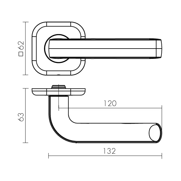 Ручка раздельная K.XL62.TOR (TOR XL) CP-8 хром