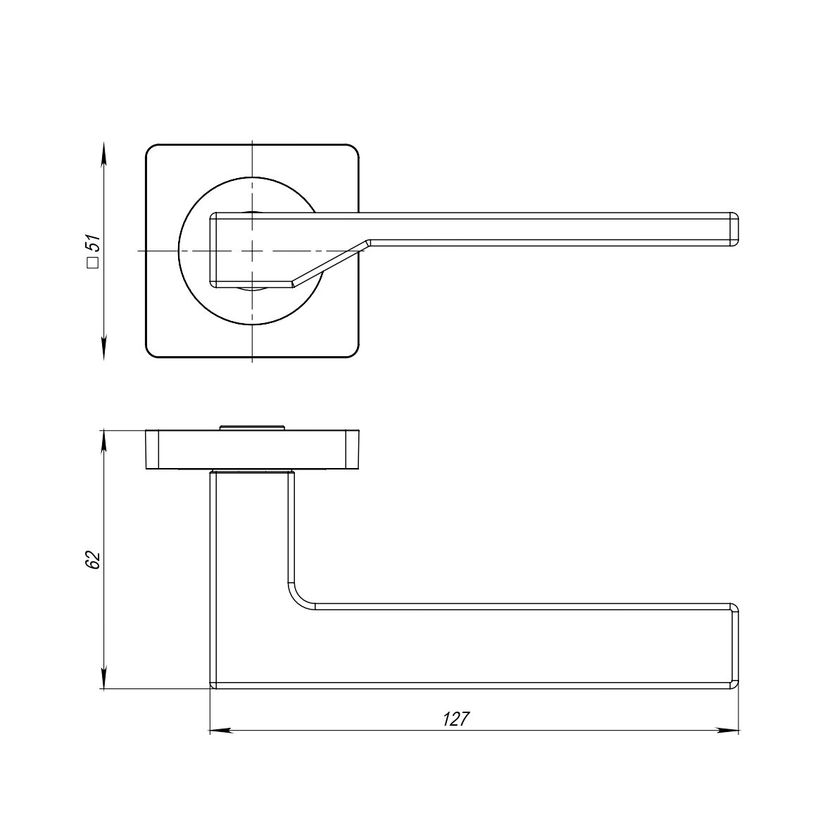 Ручка раздельная K.JK51.LEVEL (LEVEL JK) SSC-16 сатинированный хром