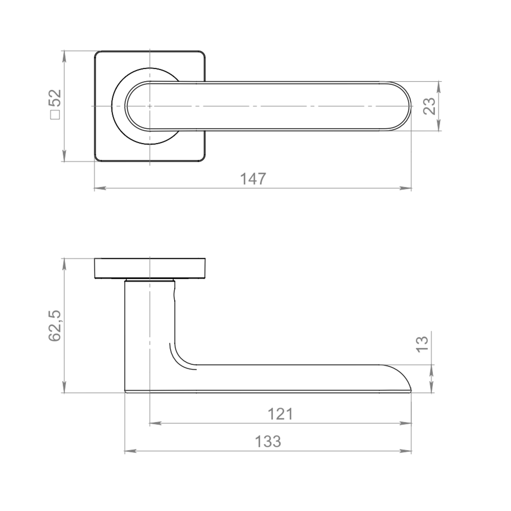 Ручка раздельная K.JK51.IND COSTA BL-24 черный (белая коробка)