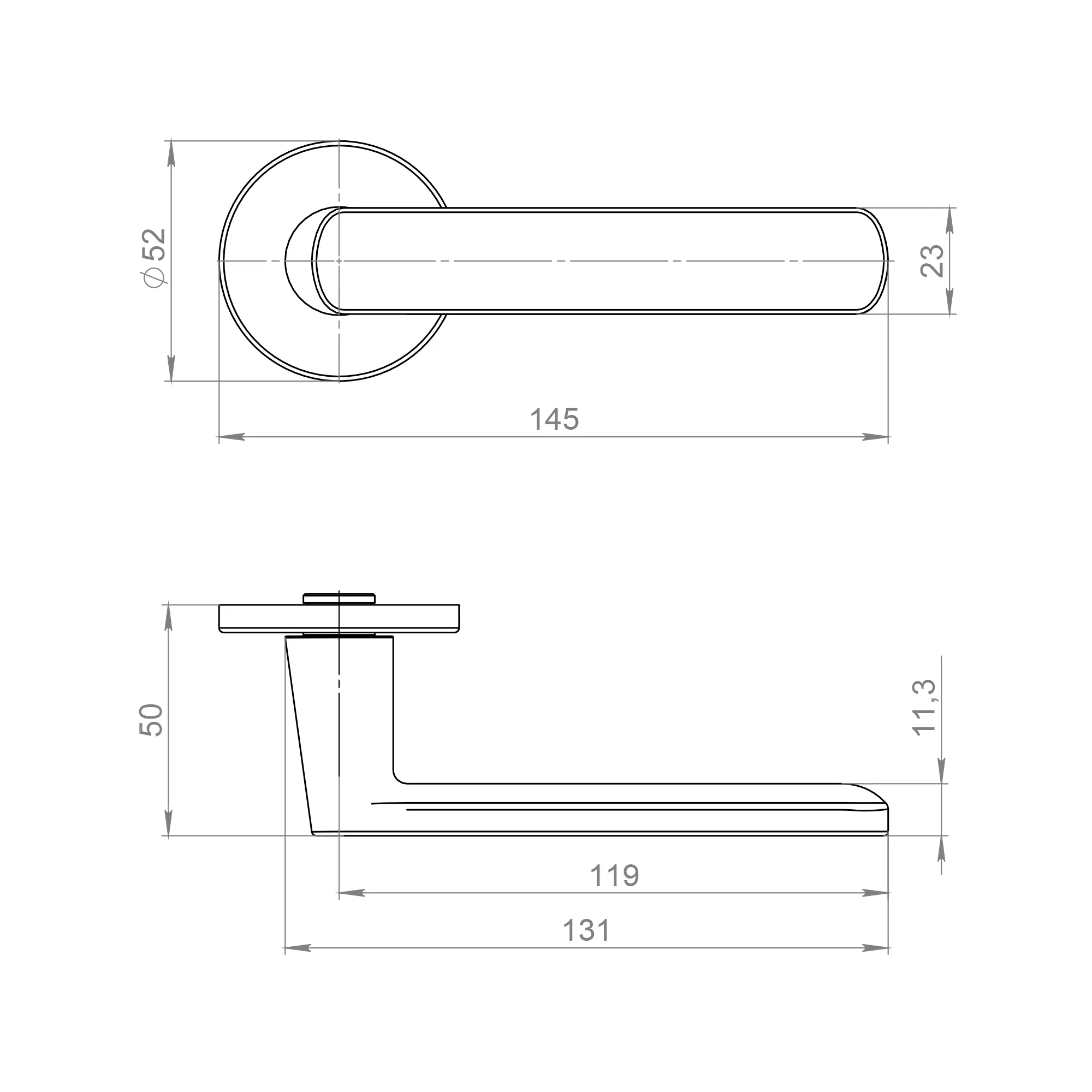 Ручка раздельная R.JSR51.NANO BL-24 черный