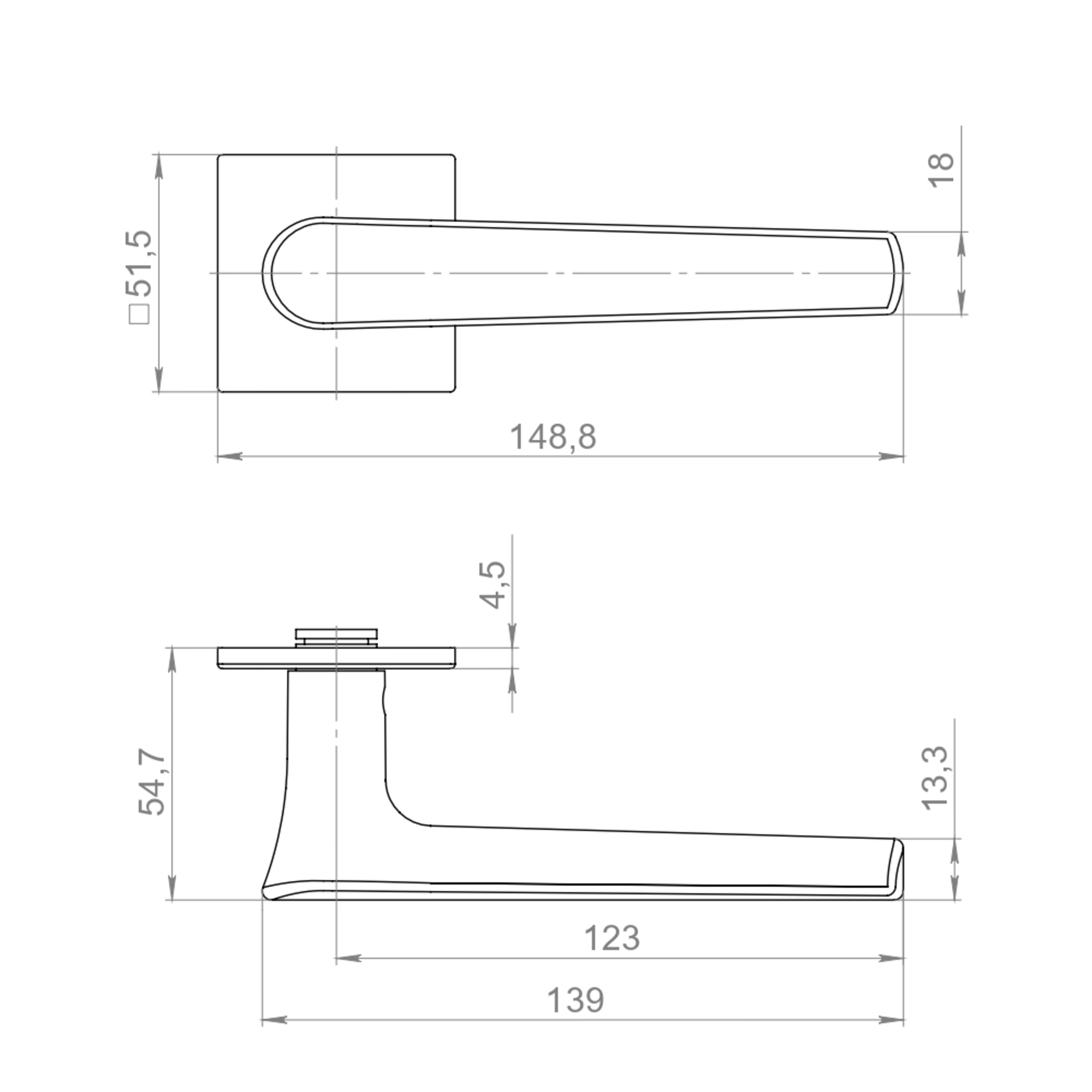 Ручка раздельная K.YM.VANILLA FSG-39 флор. золото