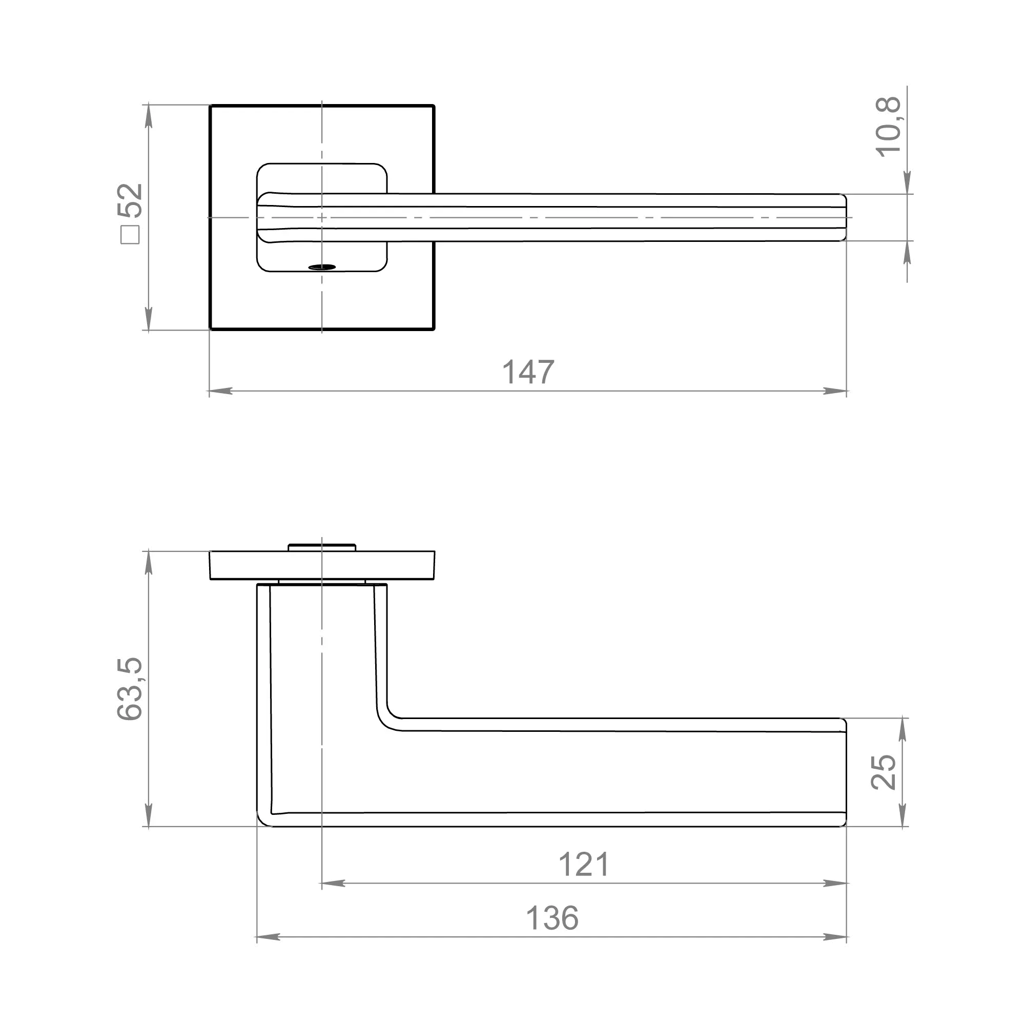 Ручка раздельная K.ZL52.HORIZON BL-24 черный