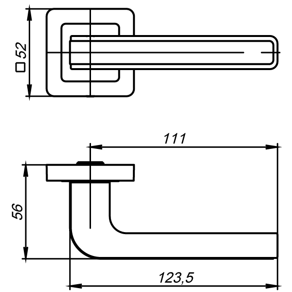 Ручка раздельная K.QR52.NOVA (NOVA QR) BL/GR-24 черный/графит