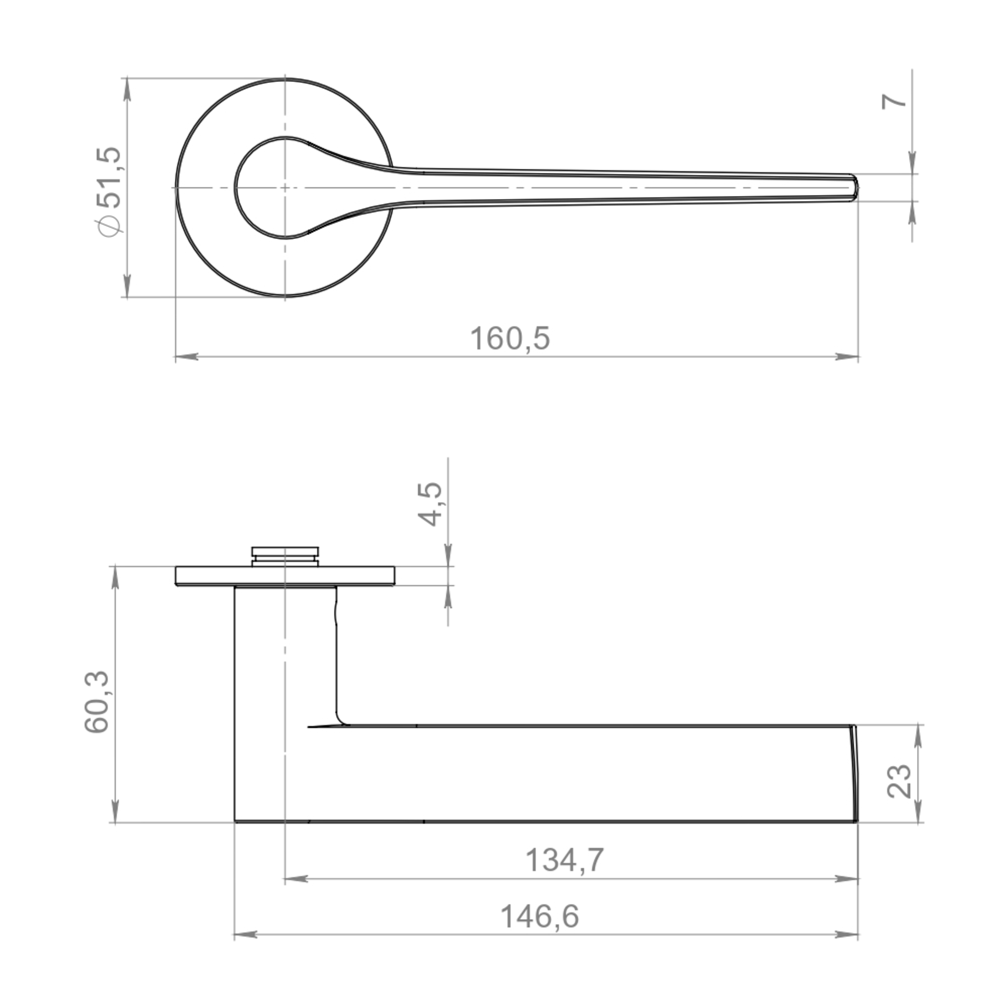 Ручка раздельная R.YM.CREME FSG-39 флор. золото