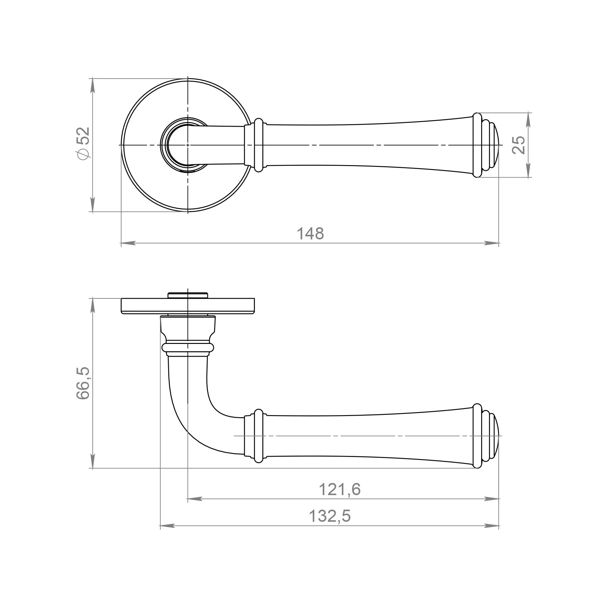 Ручка раздельная R.JSR51.LAURA BL-24 черный