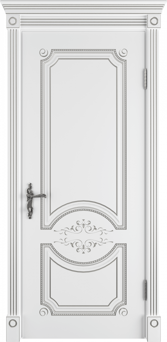 Милана Эмаль белая патина серебро