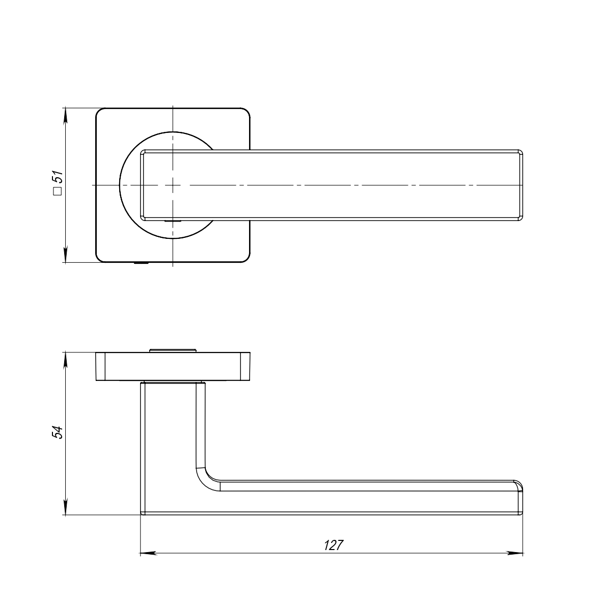 Ручка раздельная K.JK51.OPTIMA (OPTIMA JK) GR-23 графит