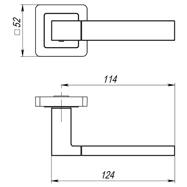 Ручка раздельная K.QL52.STYLE (STYLE QL) BL-24 черный